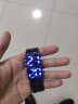 聆梦电子手表韩版男士时尚潮流创意LED个性学生熔岩手链手表腕表 黑色蓝灯 晒单实拍图