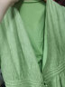 初语国风盘扣连衣裙女2023夏季新款V领提花一片式中长裙 秋香绿 M 晒单实拍图