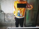 稻草人（MEXICAN）卫衣男春秋季潮流宽松长袖t恤青少年圆领上衣服 黄色 XL  实拍图