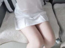 珊目尔【经典蕾丝款】6A级100%桑蚕丝吊带裙真丝睡衣女性感家居服肚兜 白色-单吊带 M (160)适合80-105斤穿着 实拍图