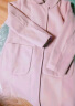 恒源祥毛呢外套女士春秋冬季2022新款小个子加厚气质中长呢子大衣 粉红色 S (90-100斤) 晒单实拍图