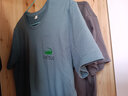 浪古 LAWKUL夏季纯棉短袖T恤男士半袖半截袖体恤打底衫男装纯色加大码上衣服 深灰+雾蓝 XL 125斤下 实拍图