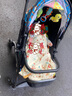 flykids四轮万向折叠可坐可躺婴儿推车一键折叠减震双向高景观婴儿车伞车 四轮万向几何图形 实拍图