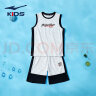 鸿星尔克（ERKE）男童中大童训练服套装儿童运动篮球无袖套装正白140 实拍图