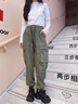 顶峰保罗（Dingfengbaoluo）工装裤男款春夏束脚裤宽松潮牌休闲长裤男 FK6603 黑色2XL 实拍图