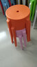 毓哲 简易塑料凳子家用板凳加厚成高凳时尚创意胶凳圆凳 加厚-橙色 实拍图