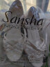 三沙（Sansha）儿童专业拉丁舞鞋女童软底低跟跳舞鞋舞蹈鞋初学者白色 白色 36  晒单实拍图