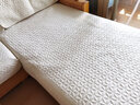 菲梵阁沙发垫套装布艺全棉定制实木组合沙发套罩盖巾四季简约通用坐垫子 米白花间梢【正反面全棉】 110×210CM（单条装） 实拍图