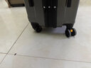 欧遥行李箱可上飞机小型登机箱男士商务出差皮箱子结实耐用铝框拉杆箱 深灰色【USB充电口+侧挂钩】 28英寸 【终身质保+备用轮+箱套】 实拍图