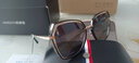 海俪恩墨镜女防紫外线防晒偏光太阳镜大脸显瘦开车高级驾驶镜N6621 N26P亮黑框+灰色片（偏光） 实拍图