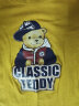 Classic Teddy精典泰迪儿童短袖T恤童装女童上衣男童夏装宝宝衣服1 机车小熊织标短袖杏黄 120 实拍图