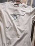 七匹狼短袖T恤男士夏季冰爽凉感舒弹棉LOGO印花打底衫圆领短T男装上衣 803(本白) XL (175) 92A 实拍图