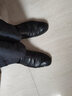 花花公子 皮鞋男商务休闲头层牛皮打孔透气正装软皮一脚蹬男鞋大码新伴郎 黑色21091（皮鞋） 42 实拍图