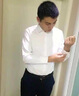 皮尔卡丹衬衫男短袖春夏季纯色韩版时尚商务休闲正装搭配衬衣男士潮流上衣 S108白色+S108蓝色 XL 实拍图