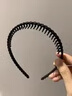 东义严选洗脸专用带齿防滑发箍女发饰压头发卡发捆头饰母亲节520礼物 带齿发箍【链条1个黑色】 实拍图