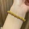 庆怡999足金满天星黄金戒指女款 素圈尾戒指环磨砂金戒送女友礼物 10圈号 金约0.95g-1.05g 实拍图