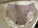 金三塔女式内裤100%桑蚕丝中腰蕾丝性感三角裤真丝内裤女 清黑 1条 S 实拍图