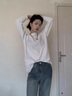 品彩（PinCai）长袖T恤女经典宽松打底衫女设计感小众洋气上衣内搭 P12KE1855 实拍图