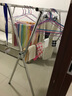 灿智不锈钢晾衣架落地加厚折叠室内外晒衣杆阳台晒被子凉衣服挂衣架 镀锌2.4米【可伸缩*三杆】挂钩 实拍图