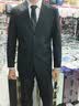 罗蒙（ROMON）西服套装男三件套商务修身正装伴郎服新郎服职业西装黑色L 实拍图