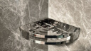 沐唯（muvi）浴室置物架三角篮双层免打孔 304不锈钢洗手间淋浴房转角置物架 实拍图