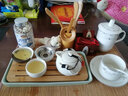 瓷牌茗茶具（cipaiming teaset）瓷牌茗茶盘竹席垫竹签茶席竹编竹垫茶帘保护垫茶渣过滤父亲节礼物 大号竹签竹席40*30CM 实拍图