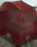 天堂伞防晒防紫外线UPF50+三折叠蕾丝晴雨伞二用遮阳伞太阳伞女士雨伞 新款黑胶刺绣  米色 实拍图