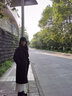 乐芬兰赫本风毛呢大衣女装2024春秋韩版黑色中长款过膝呢子大衣加厚外套 黑色 加厚 S【建议90-105斤】 实拍图