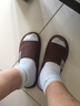 始丰【透气吸汗】亚麻拖鞋男士特大码居家静音布拖鞋女室内舒适麻拖鞋 咖啡【吸汗防臭】 40-41 【适合39-40码】 实拍图