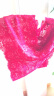 爱比娜 玫瑰花透气性感蕾丝高腰三角大码女士无痕高腰内裤TC44 大红 M 晒单实拍图
