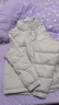 鸭鸭（YAYA）明星同款羽绒服女短款立领情侣男女同款冬装新款面包服小个子外套 浅灰色 M 【建议110-130斤】 实拍图