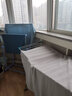 富羽莱（fuyulai）竹节棉麻布料纯色民族风朴素服装面料中国风绉褶皱面料亚麻布夏季 水蓝(半米价) 实拍图