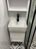 质享摩恩迷你浴室柜组合小户型洗脸盆套装挂墙式卫生间洗漱阳台窄洗手盆 白色吊柜尺寸40cm*30 配开门镜柜 实拍图