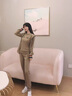 早美 卫衣女春秋季新款韩版休闲运动服套装女长袖连帽三件套女装潮 卡其 L 建议体重98-113斤 实拍图