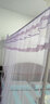 雅鹿家用蚊帐架1.5x2米三通不锈钢加粗加厚支架防摔蚊帐加密加柔面料 021款紫色 1.8*2.2米床25MM尼龙三通 实拍图