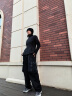 日着（rizhuo）原创设计女装2023冬季新款拼接户外高级感中式收腰轻薄羽绒服 尘黑 M 晒单实拍图