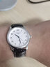 十瑞（SHIRUI）进口美洲鳄鱼皮表带男女适用于浪琴名匠天梭力洛克万国积家欧米茄卡地亚真皮手表带 黑色白线【银色扣】 20mm 实拍图