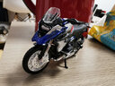美驰图1:18 摩托车 模型 机车川崎h2r模型 玩具 仿真 跑车男生礼物 2017款宝马R1200 GS蓝白 实拍图