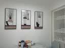 夏洛美家餐厅装饰画现代简约饭厅壁画客厅挂画轻奢手工3d立体沙发背景墙画 幸运星（晶瓷版） 40x80cm三联画 实拍图