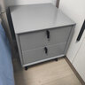 格第 全实木烤漆床头柜现代简约实木卧室床边柜小型意式极简二斗柜铁艺网红床头柜小尺寸高端高级感储物柜 【灰色】全实木烤漆迷你39cm（黑脚） 实拍图
