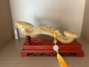 大好吉玉黄玉如意摆件玉如意客厅玄关中式办公摆设开业乔迁庆典纪念礼品 黄玉如意+花梨木底座+礼盒 玉如意长30厘米 实拍图