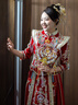枝己秀禾服新娘新中式2025新款古装嫁衣中式婚纱敬酒服婚服出阁服 X616 M 实拍图