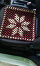 夏季汽车透气凉垫小车大货车司机座椅制冷单片夏天坐垫 八叶花朱红色方垫 实拍图
