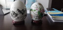 意凡 景德镇陶瓷摆件 福蛋 中式家居客厅办公室装饰品创意工艺品 马到成功+底座  福蛋 实拍图