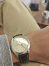 积优（JEAYOU）浪琴名匠表带真皮优原装手表带男士代用浪琴八针月相四针康卡斯博雅律雅瑰丽女先行者优原厂牛皮 【白线】棕色 A表耳间距 18mm；B表扣间距 18mm 蝴蝶扣 实拍图