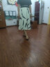 慕舍（mushe）轻奢女装气质连衣裙女2023春夏新款V领收腰显瘦裙子中长款A字裙 短袖黑杏色 L 实拍图