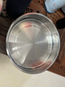 赢容加厚不锈钢茶盘双层圆形储水式茶池圆形沥水盘金属托盘功夫茶具 双层储水雕花茶盘【30cm】 实拍图