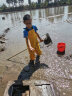 麒众狼儿童连体下水裤幼儿园玩水沙衣服小孩赶海装备防水雨裤雨鞋男女童 实拍图