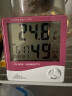 雨花泽（Yuhuaze）电子温度计 带时间闹钟电子温湿度计 办公家用室内外测温计湿度计（粉色） 实拍图