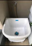 荣洁自动下水家用不脏手大洗拖把池陶瓷阳台台控小号卫生间方形拖布池 [高]001号(长44宽39）手动下水 实拍图